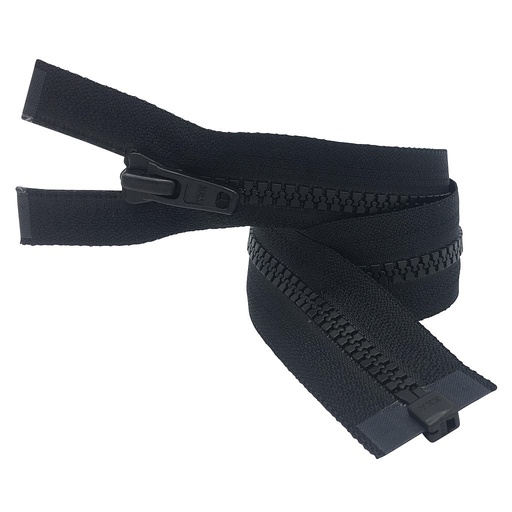 ZIP YKK 9MM SEP ST CURPLASTIC NOIR
